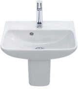 DURAVIT ME by Starck Handwaschbecken 450 mm mit Überlauf, 1 Hahnloch, weiß seidenmatt