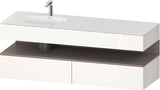DURAVIT Qatego Studio F. A. Porsche Einbauwaschtisch mit Konsolenwaschtischunterbau 1600 mm Weiß Matt