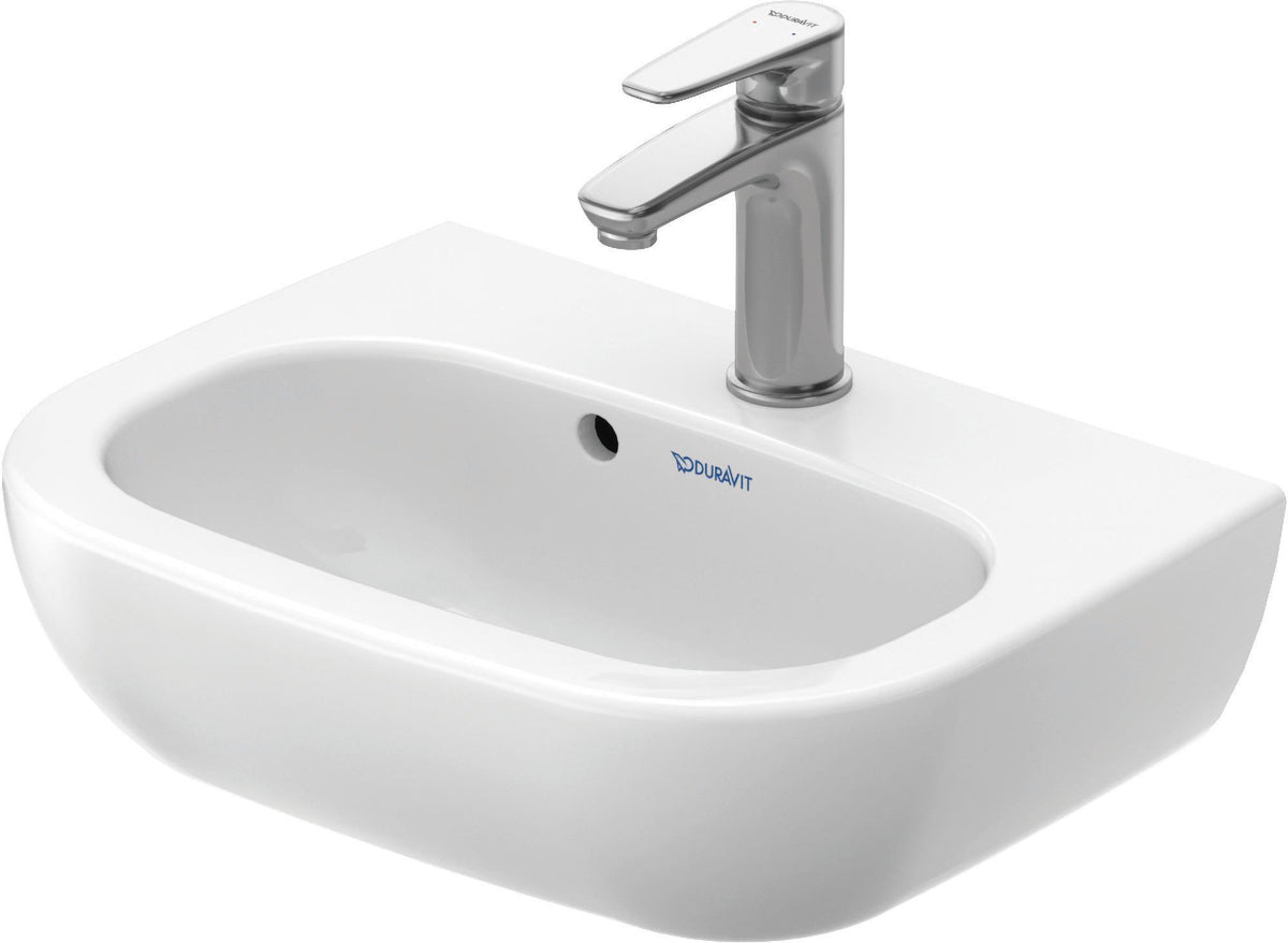 DURAVIT D-Code Handwaschbecken 450 mm mit Überlauf, 1 Hahnloch, weiß