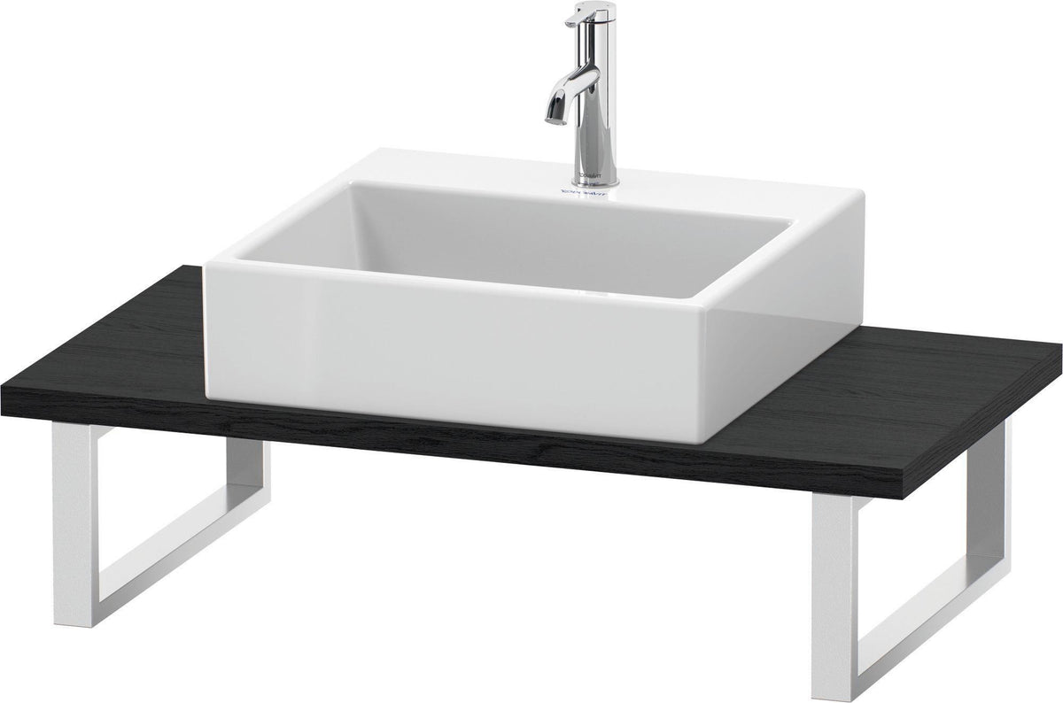 Duravit L-Cube Konsole variabel 800-2000 mm Weiß Matt mit Waschschüssel-Aussparung