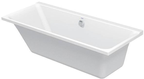 Duravit P3 Comforts Rechteck-Badewanne 1700x700 mm, Einbauwanne mit linker Rückenschräge, weiß