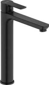Duravit D-Code Einhebel-Waschtischmischer XL 180 mm, ohne Zugstange, FreshStart, MinusFlow, Schwarz Matt