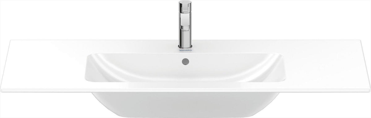 DURAVIT ME by Starck Möbelwaschtisch 1230 mm Weiß Seidenmatt mit Überlauf und 1 Hahnloch