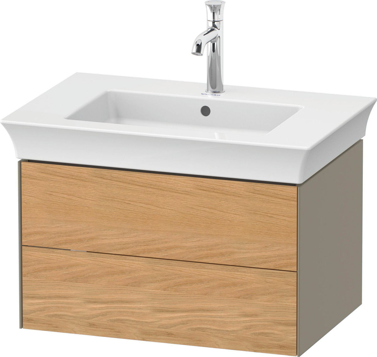DURAVIT White Tulip Waschtischunterbau 684 mm, 2 Schubkästen, weiß seidenmatt, LED
