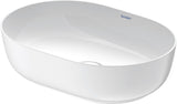 DURAVIT Luv Aufsatzbecken 500x350mm weiß geschliffen ohne Überlauf ohne Hahnlochbank