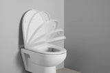 DURAVIT Univavo WC-Sitz D-Form tief 457 mm mit Absenkautomatik, abnehmbar, Edelstahl-Scharniere, Weiß