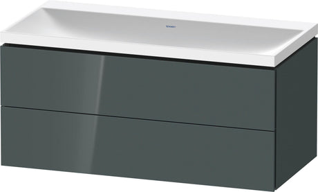 DURAVIT L-Cube c-shaped Waschtischset 1000x480x480 mm Amerikanischer Nussbaum Matt