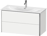 Duravit Waschtischunterbau XSquare 1010 mm, 2 Schubkästen, weiß matt, wandhängend