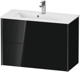 DURAVIT XViu Waschtischunterbau wandhängend 810 mm, 2 Schubladen, champagner matt/weiß matt