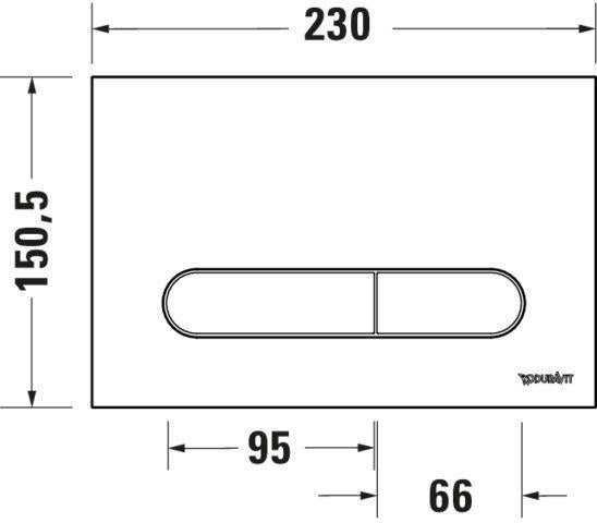 DURAVIT DuraSystem Betätigungsplatte Beta 100 Dual Flush Aufgesetzt Schwarz Matt