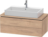 DURAVIT L-Cube Konsolenwaschtischunterbau 1020 mm betongrau matt, 2 Schubkästen, Tip-On