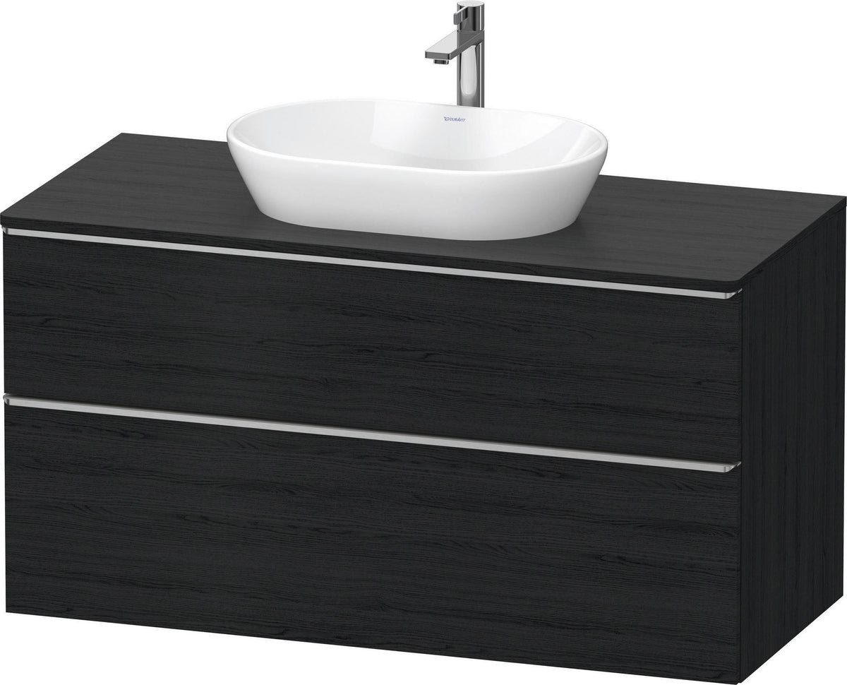 DURAVIT D-Neo Konsolenwaschtischunterbau 1200 mm Eiche Schwarz Matt mit Bronze Griff