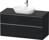 DURAVIT D-Neo Konsolenwaschtischunterbau 1200 mm Eiche Schwarz Matt mit Bronze Griff