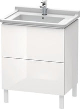 Duravit L-Cube Waschtischunterbau 469x670x712 mm taupe matt – 2 Auszüge, Tip-On, für Starck 3