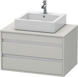 Duravit Ketho Waschtischunterbau 800 mm wandhängend, 2 Schubkästen, basalt matt