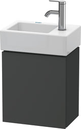 DURAVIT L-Cube Waschtischunterbau betongrau matt, 1 Tür, Anschlag links, wandhängend