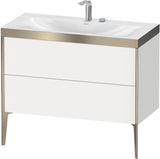 DURAVIT XViu c-bonded Waschtischset 1000 mm weiß mit 2 Auszügen, bodenstehend