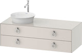 DURAVIT White Tulip Waschtischunterbau 1300 mm Taupe Seidenmatt mit LED-Beleuchtung