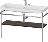 Duravit Happy D.2 c-shaped Waschtischset 1175 mm mit Metallkonsole und Waschschüssel