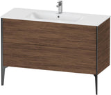 DURAVIT XViu Waschtischunterbau bodenstehend 1210 mm, 2 Auszüge, champagner matt/weiß matt