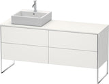DURAVIT XSquare Waschtischunterbau betongrau matt 1600 mm mit 4 Auszügen, bodenstehend