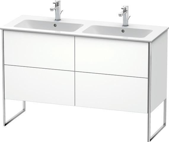 Duravit XSquare Waschtischunterbau 1280 mm mit 4 Auszügen, s-matt, Eiche, links – wandhängend