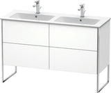 Duravit XSquare Waschtischunterbau 1280 mm mit 4 Auszügen, s-matt, Eiche, links – wandhängend