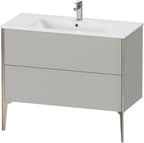 betongrau matt / Spanplatte / Ausz.champagner