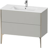 Duravit XViu Waschtischunterbau bodenstehend 1010 mm, 2 Auszüge, weiß matt, Tip-On