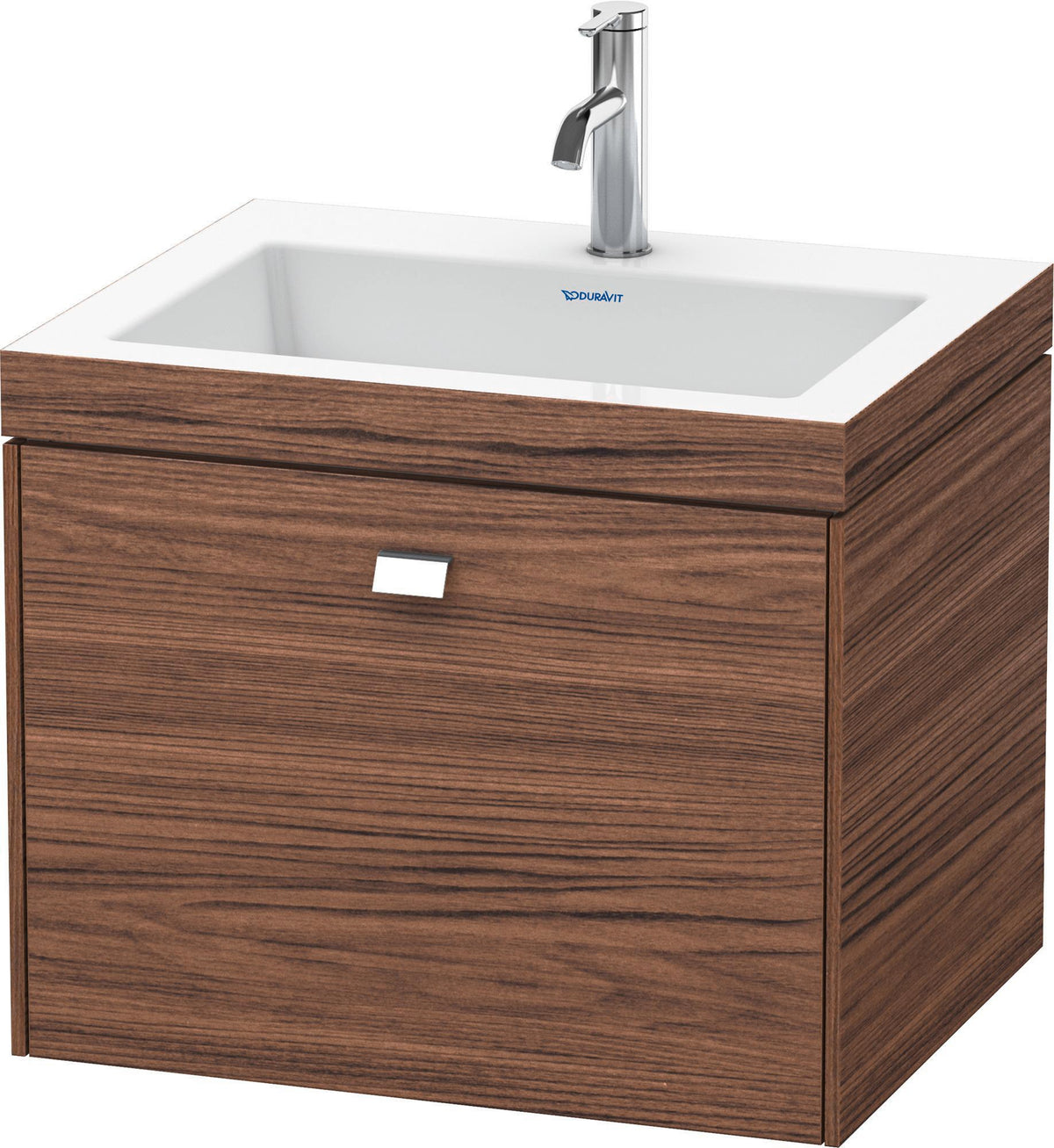 DURAVIT Brioso c-bonded Waschtischset 600 mm, wandhängend, Betongrau Matt, 1 Auszug