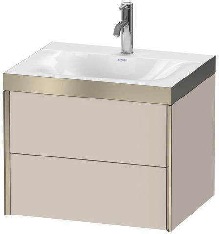 Duravit XVIU Möbelwaschtischset 600x480mm mit Viu Waschtisch und Nussbaum-Einrichtung