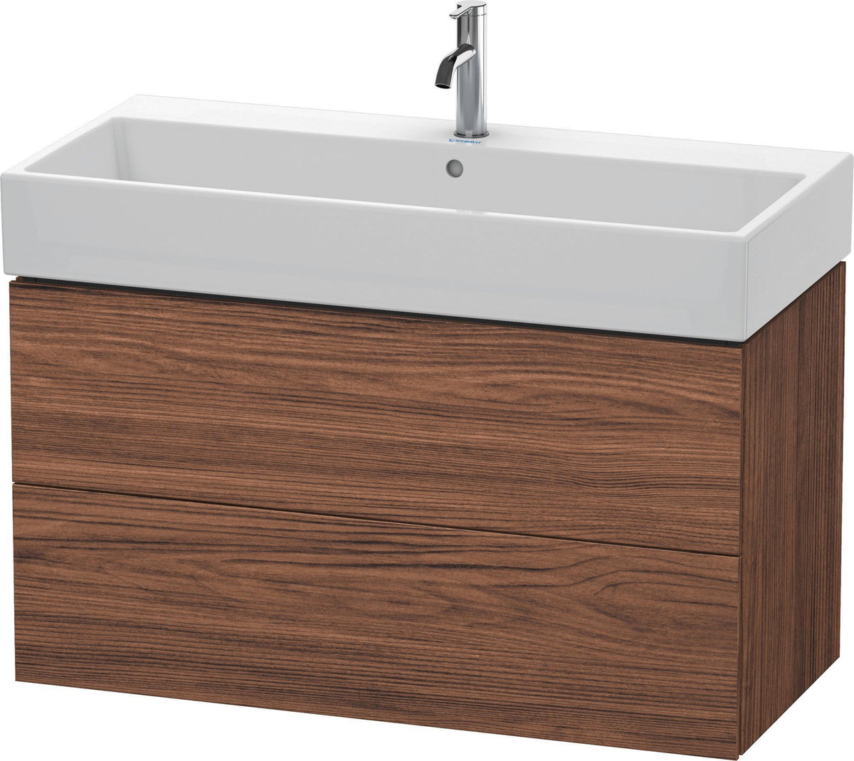 DURAVIT L-Cube Waschtischunterbau 984 mm, 2 Schubkästen, Weiß Matt, Wandmontage