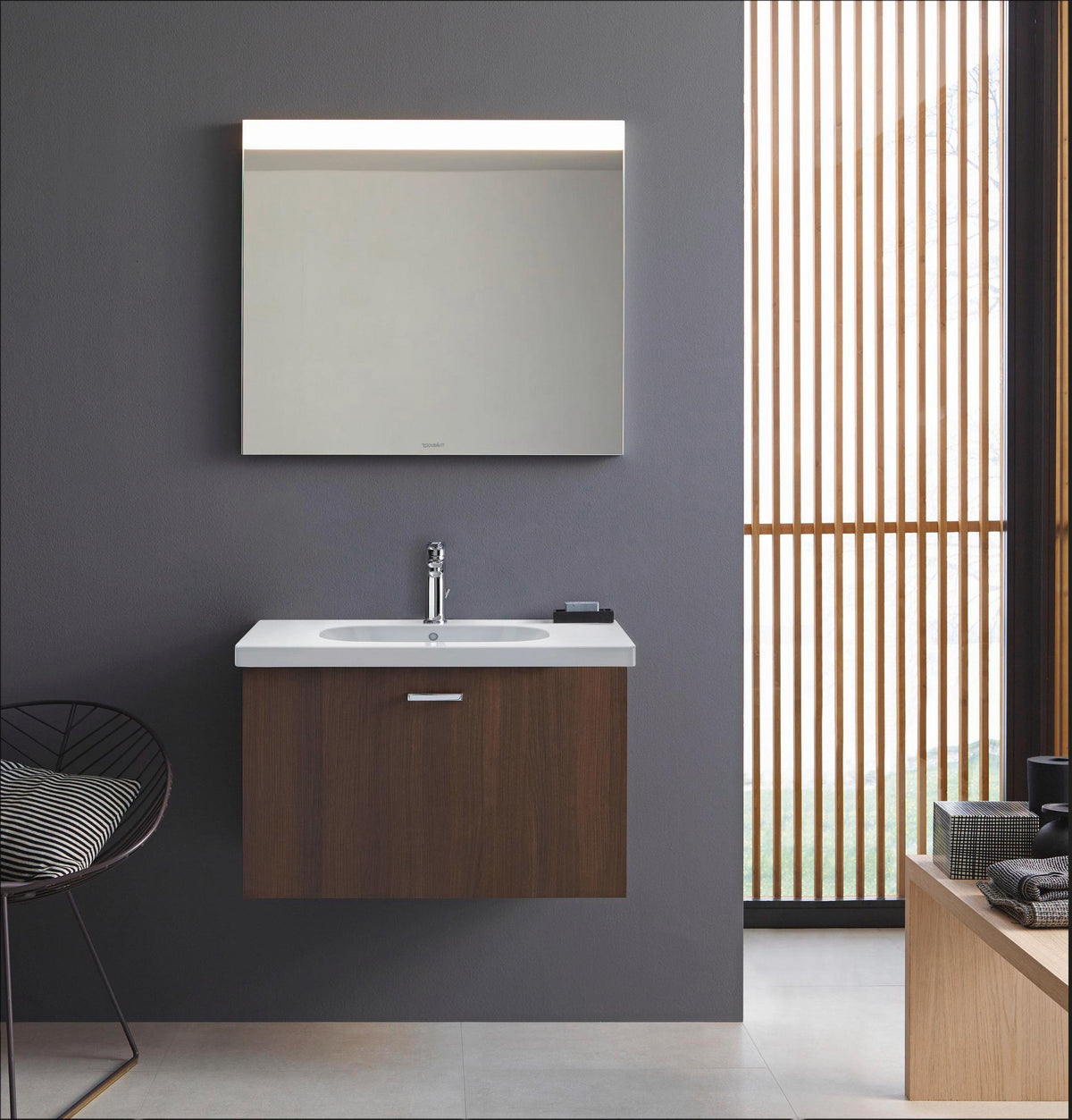 DURAVIT DuraStyle Möbelwaschtisch 800 mm mit Überlauf und 1 Hahnloch, weiß