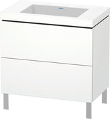 Duravit L-Cube c-bonded Waschtischunterbau 800 mm, 2 Auszüge, Tip-on, bodenstehend