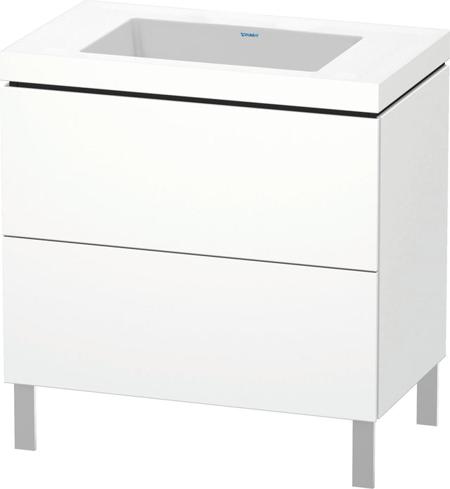 Duravit L-Cube c-bonded Waschtischunterbau 800 mm, 2 Auszüge, Tip-on, bodenstehend