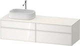 DURAVIT Zencha Konsolen-Waschtischunterbau 1600 mm Eiche Anthrazit mit 2 Auszügen & Tip-on