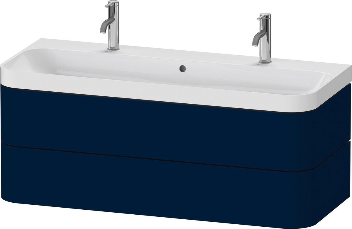 DURAVIT Happy D.2 Waschtischset 1175 mm mit 2 Schubkästen, Tip-on, Soft-Close, wandhängend