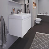 Duravit No.1 Waschtischunterbau wandhängend 740 mm Weiß Matt mit 1 Auszug und Soft-Close
