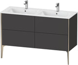 DURAVIT XViu Waschtischunterbau bodenstehend 1280 mm, 4 Auszüge, weiß matt – Tip-On