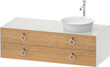 DURAVIT White Tulip Konsolenwaschtischunterbau wandhängend 1300 mm mit LED-Innenbeleuchtung und Soft-Close
