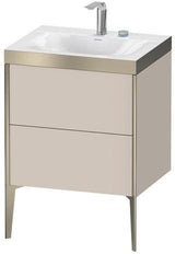 Duravit Möbelwaschtischset XVIU 600x480mm mit Viu Waschtisch und Nussbaum-Einrichtungssystem