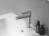 Duravit Karree Zahnputzbecher Chrom mit weißem Matt-Becher, 100x69x110 mm, Wandmontage