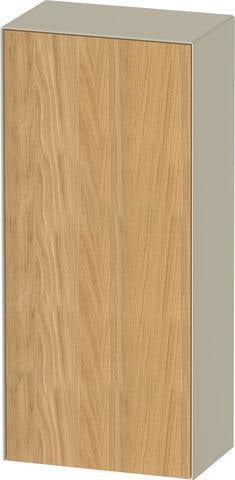 Duravit Halbhochschrank White Tulip 400 mm, Tür links, Nussbaum/Taupe – wandhängend mit Soft-Close