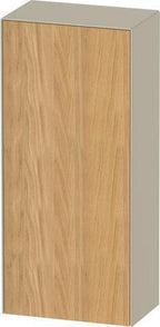 eiche natur massiv / taupe hochglanz / links