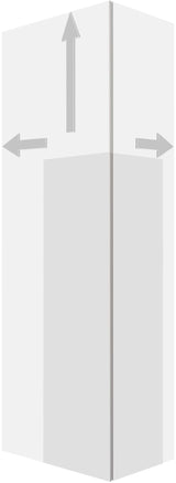 Duravit Hochschrank L-Cube 243x500x1760mm 1 Tür links weiß matt