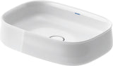 DURAVIT Zencha Aufsatzbecken 550 mm – Weiß, ohne Hahnloch & Überlauf, DuraCeram