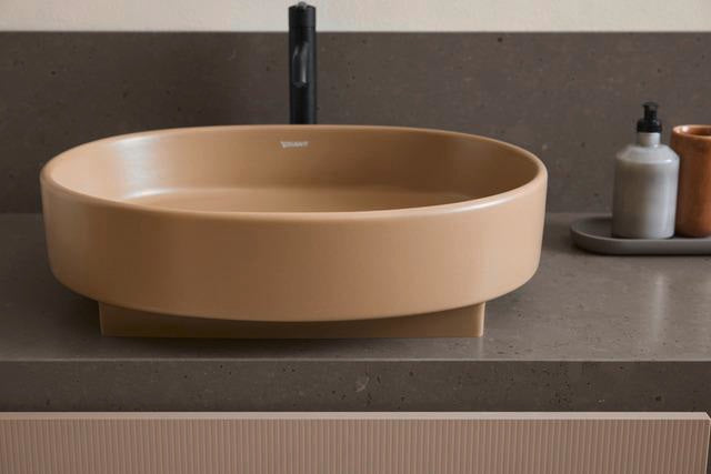 DURAVIT Balcoon Konsole 1000x550mm mit Ausschnitt mittig, Lava Struktur – Badmöbel