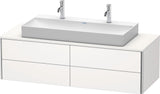 DURAVIT XSquare Waschtischunterbau 1400 mm, 4 Schubkästen, betongrau matt, wandhängend