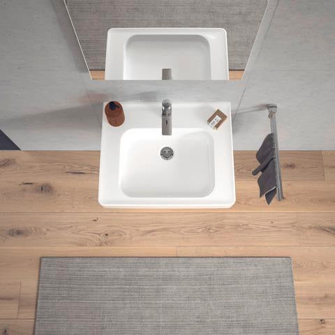 DURAVIT Waschtisch Soleil by Starck 600 mm Weiß mit Überlauf und Hahnlochbank