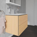 Duravit L-Cube Waschtischunterbau 820 mm taupe matt mit 2 Schubkästen und Tip-On-Technik